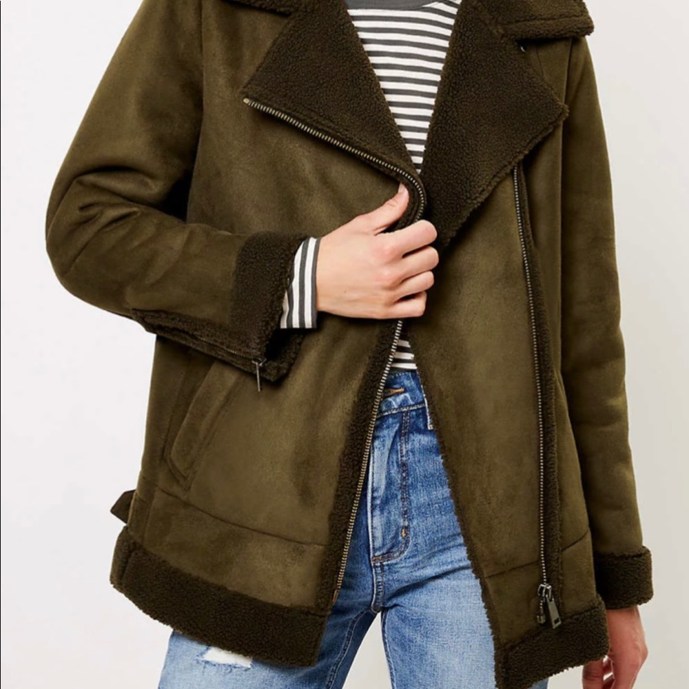 Loft Aviator Winter Jacket in Olive Green